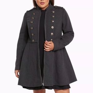Torrid Wool Blend Military Style Coat